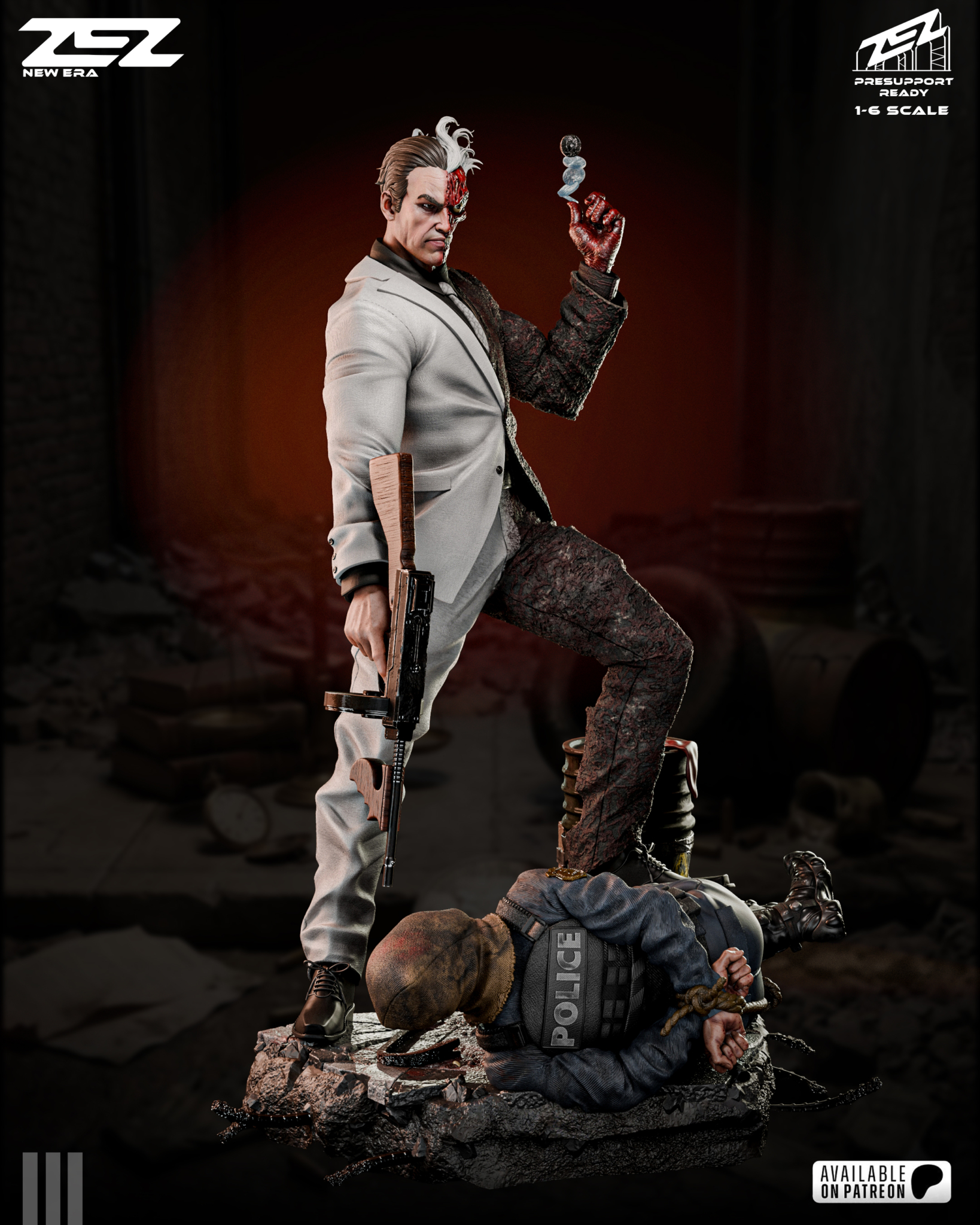 Two-Face STL + Bust + Extras - DC