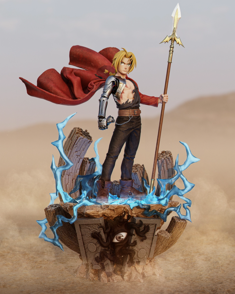 Edward Elric STL 2 + Bust - Fullmetal Alchemist