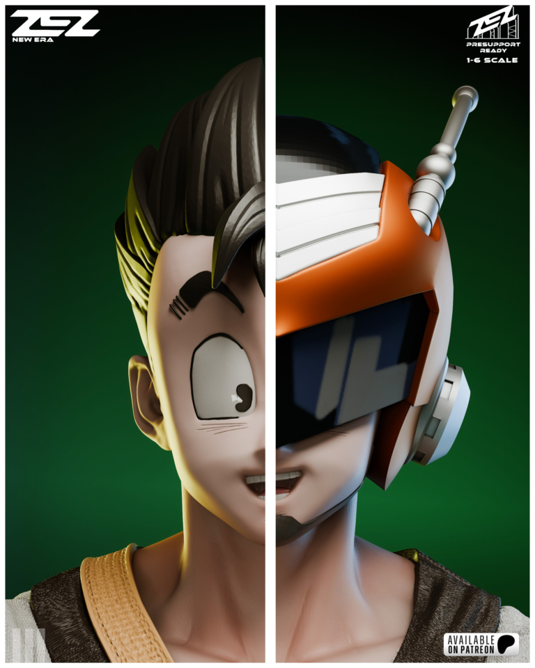 Teen Gohan STL 5 + Bust + Extras - Dragon Ball