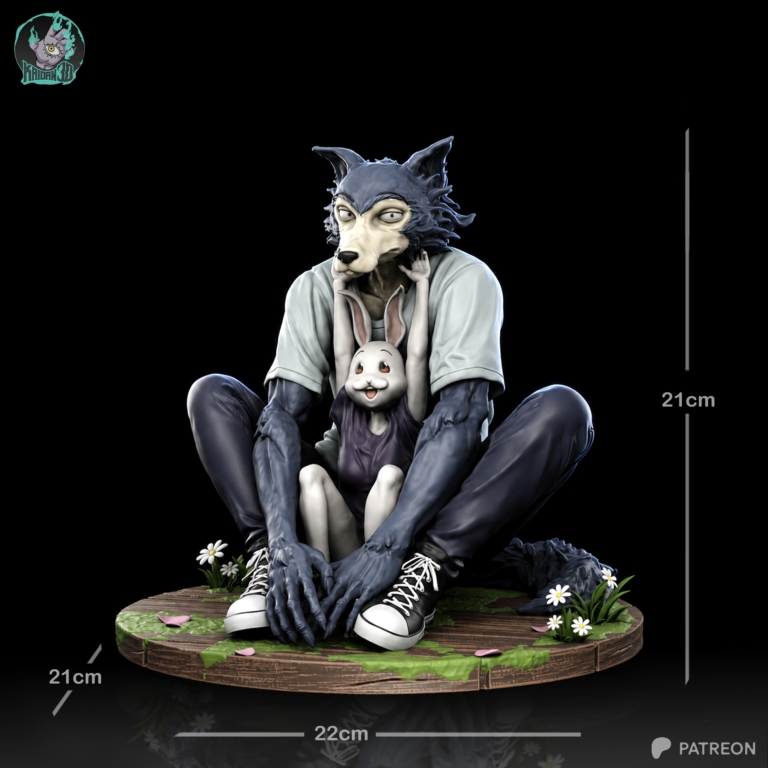 Legoshi and Haru Diorama - Beastars
