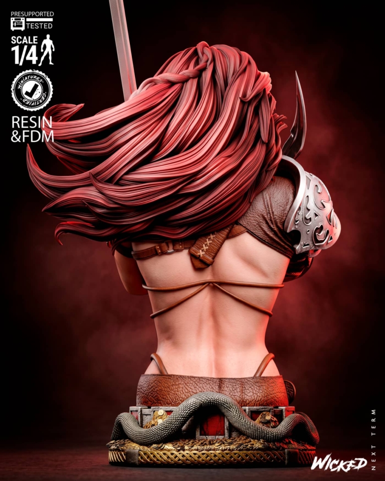 Red Sonja STL + Bust - Marvel