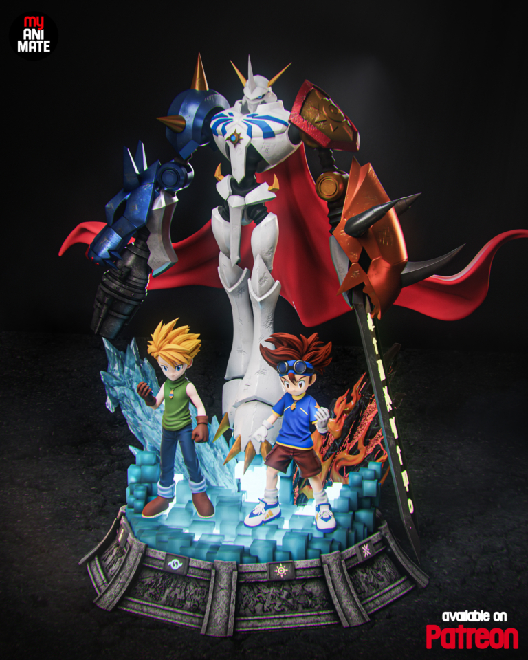 Omegamon STL Diorama - Digimon