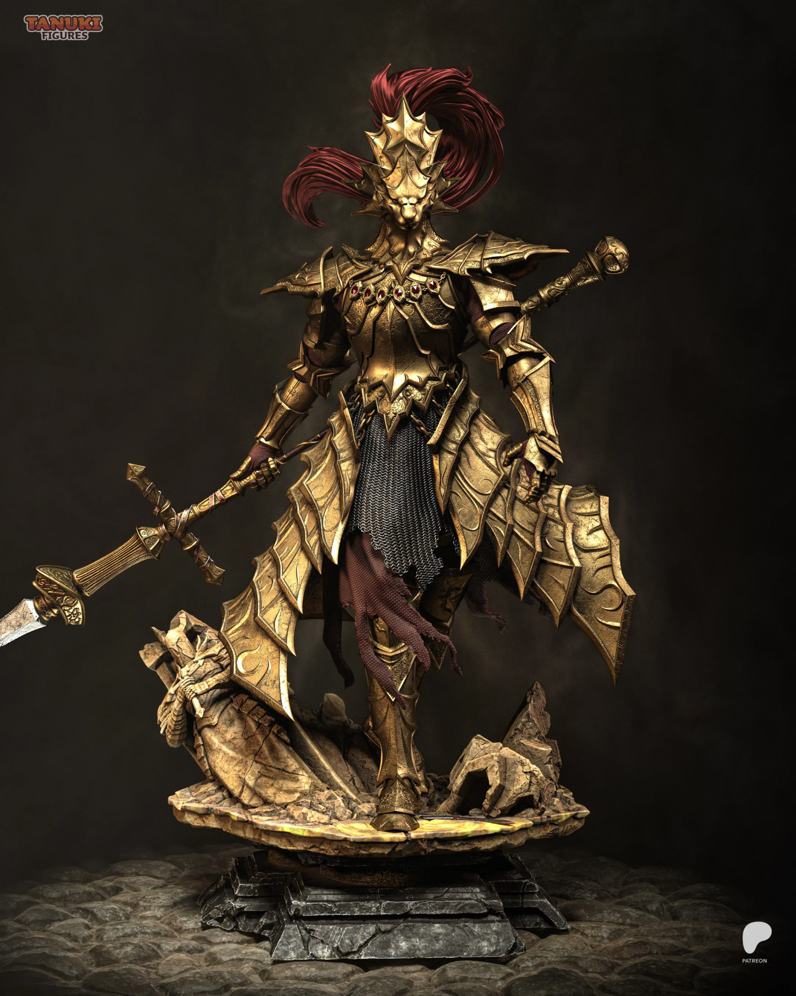 Ornstein STL + Bust - Dark Souls