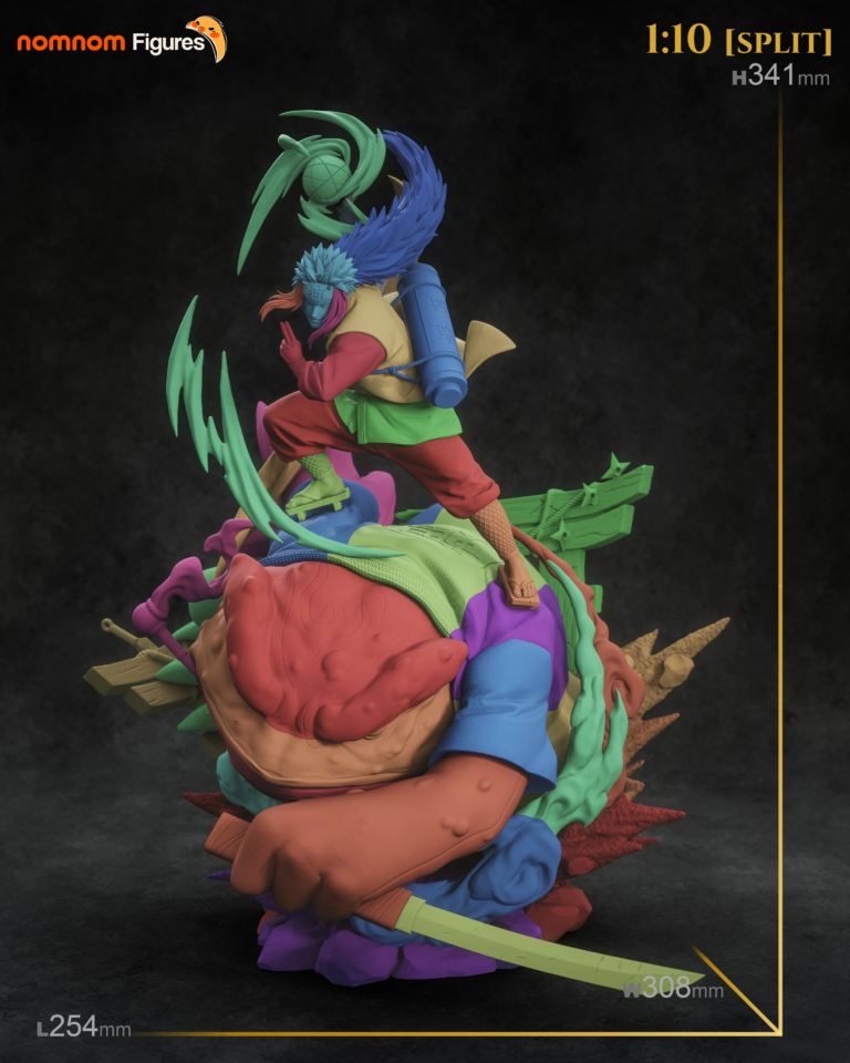 Jiraiya STL 3 + Bust + Extras – Naruto – scale reference