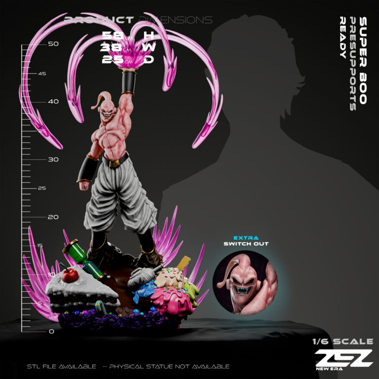 Majin Buu STL 2 + Bust + Extras - Dragon Ball