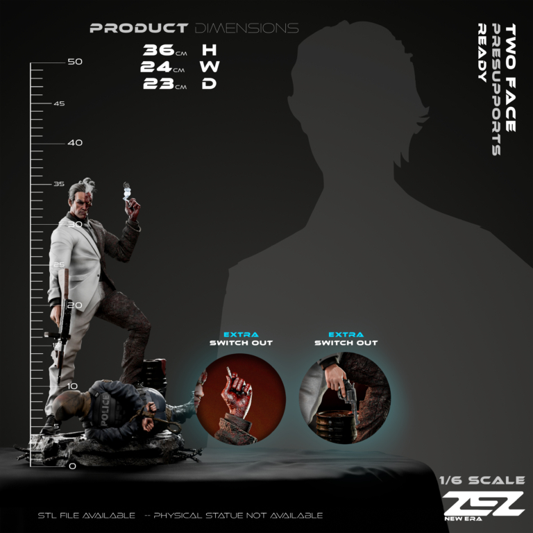 Two-Face STL + Bust + Extras - DC