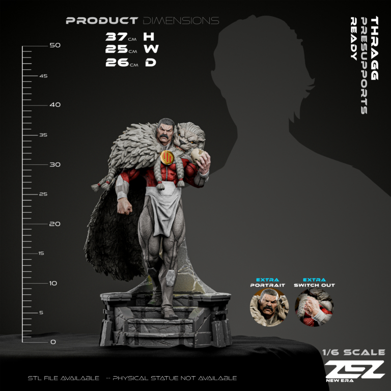 Thragg Museum STL + Bust + Extras - Invincible