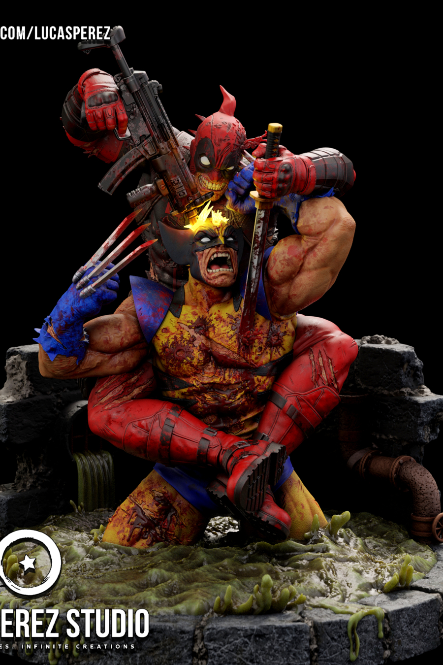 Wolverine vs Deadpool STL Cover