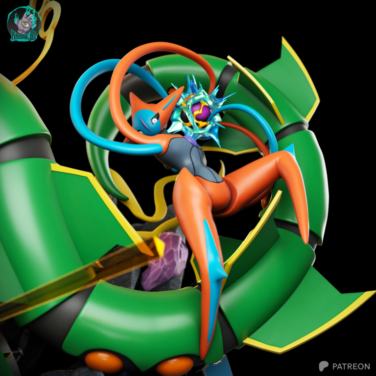Rayquaza vs Deoxys Diorama STL – Pokemon