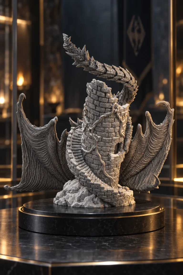 Alduin STL resin showcase