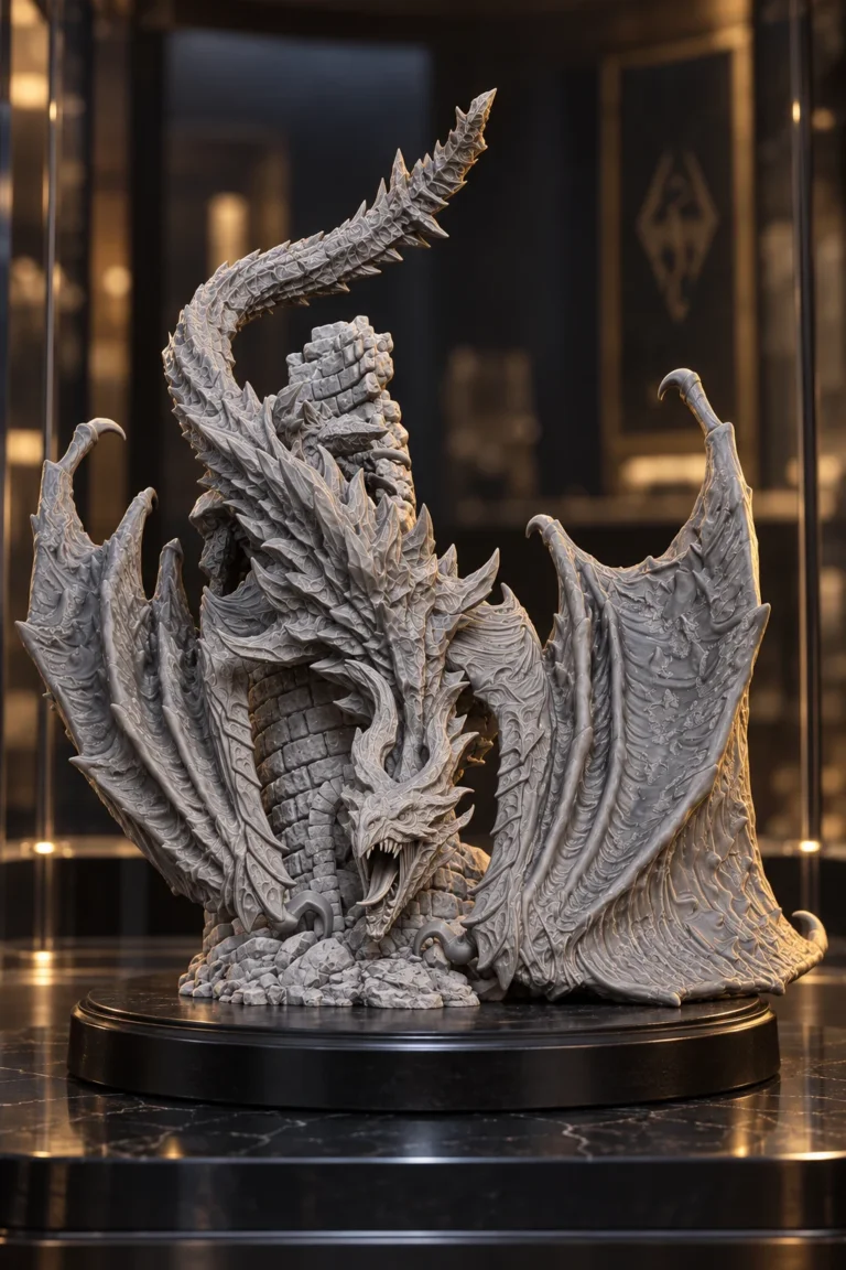 Alduin STL resin showcase