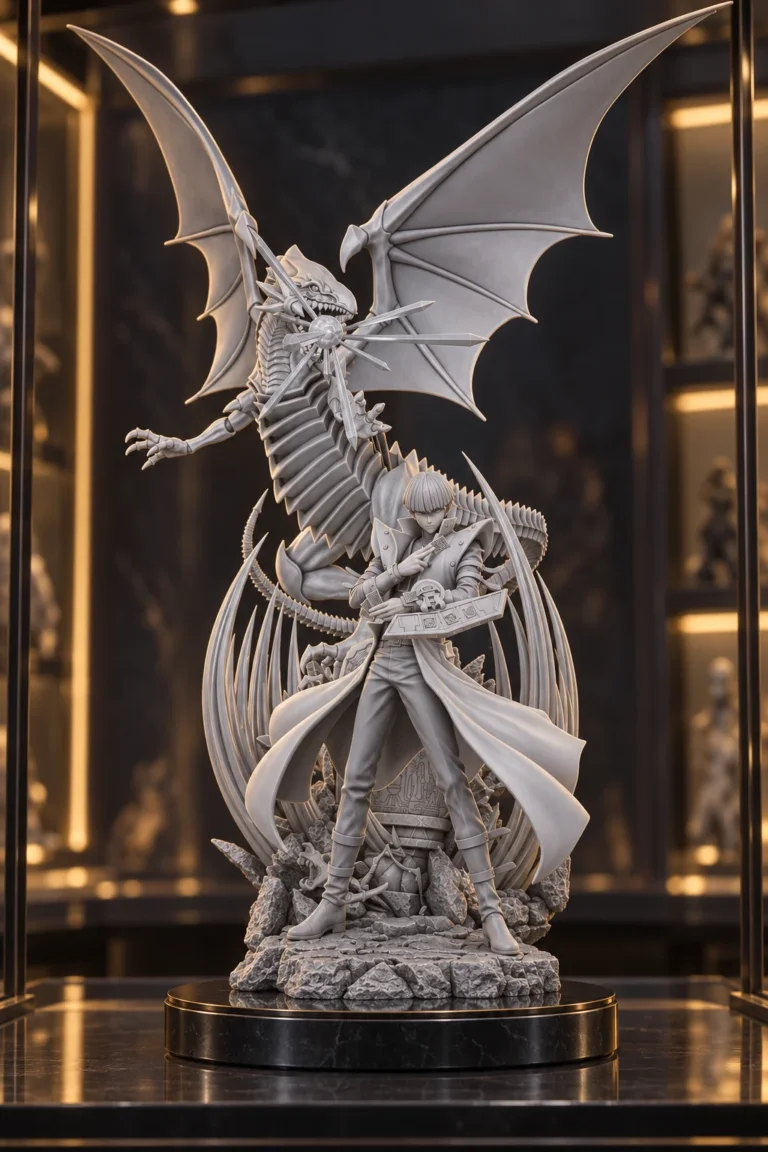Blue Eyes White Dragon 2 STL resin showcase