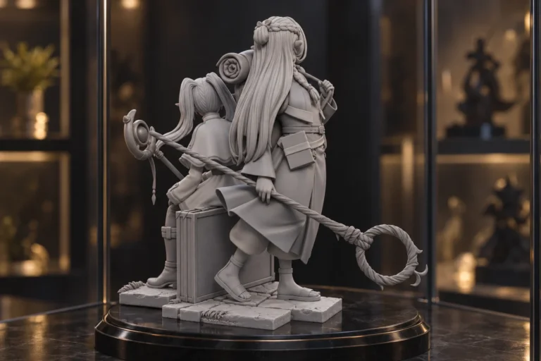 Frieren and Marcille STL resin showcase