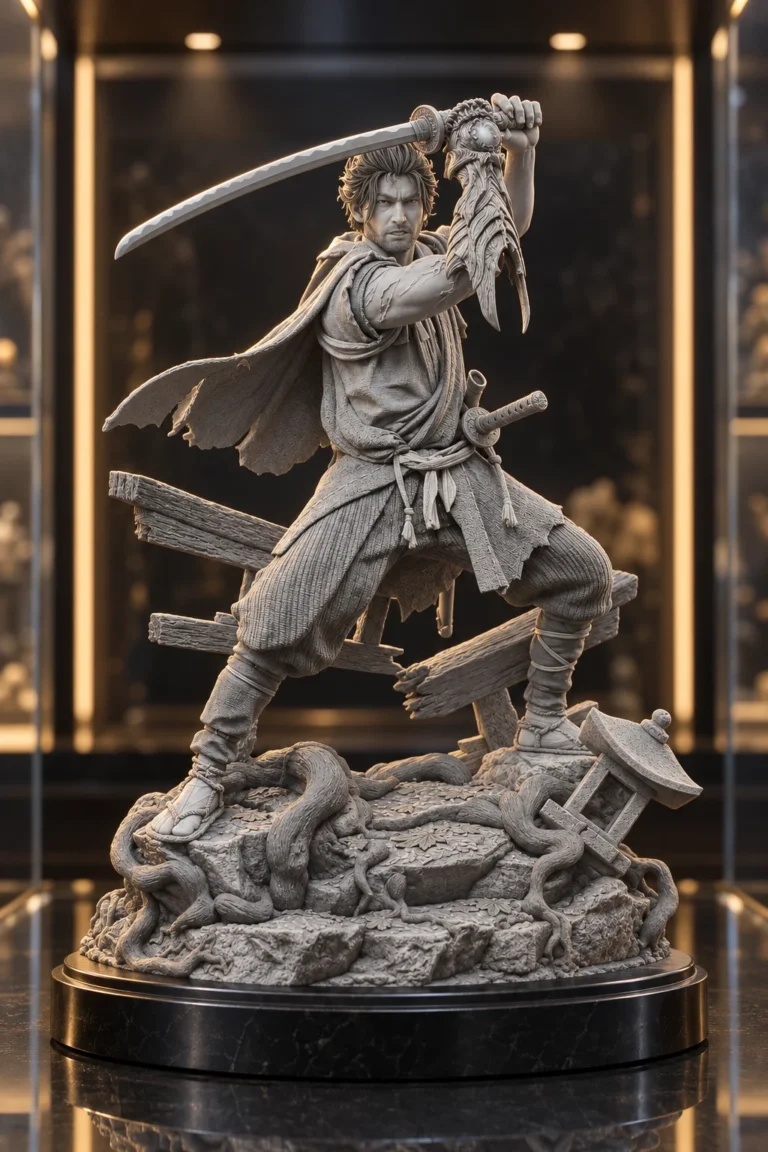 Miyamoto Musashi STL resin showcase