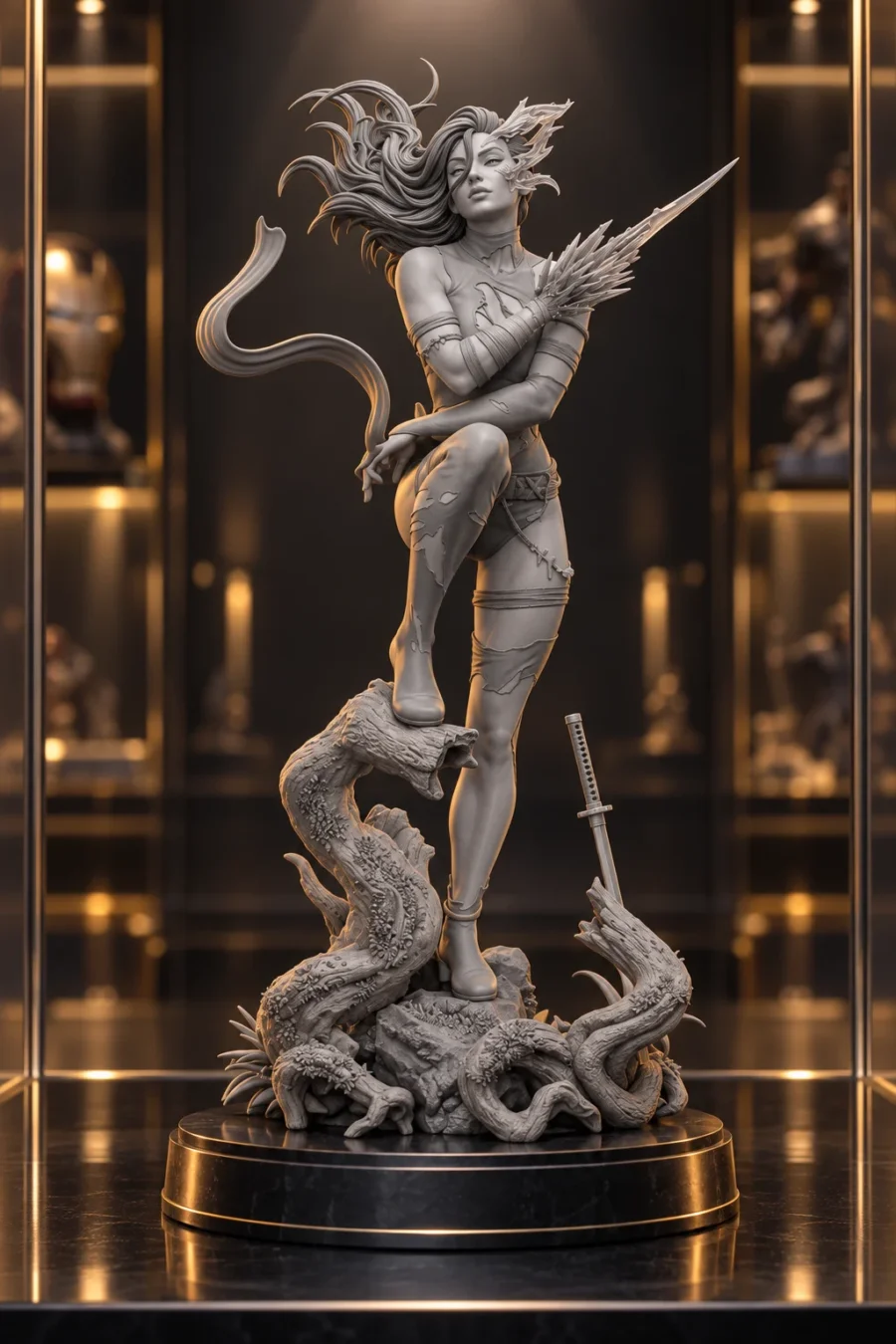 Savage Land Psylocke STL resin showcase
