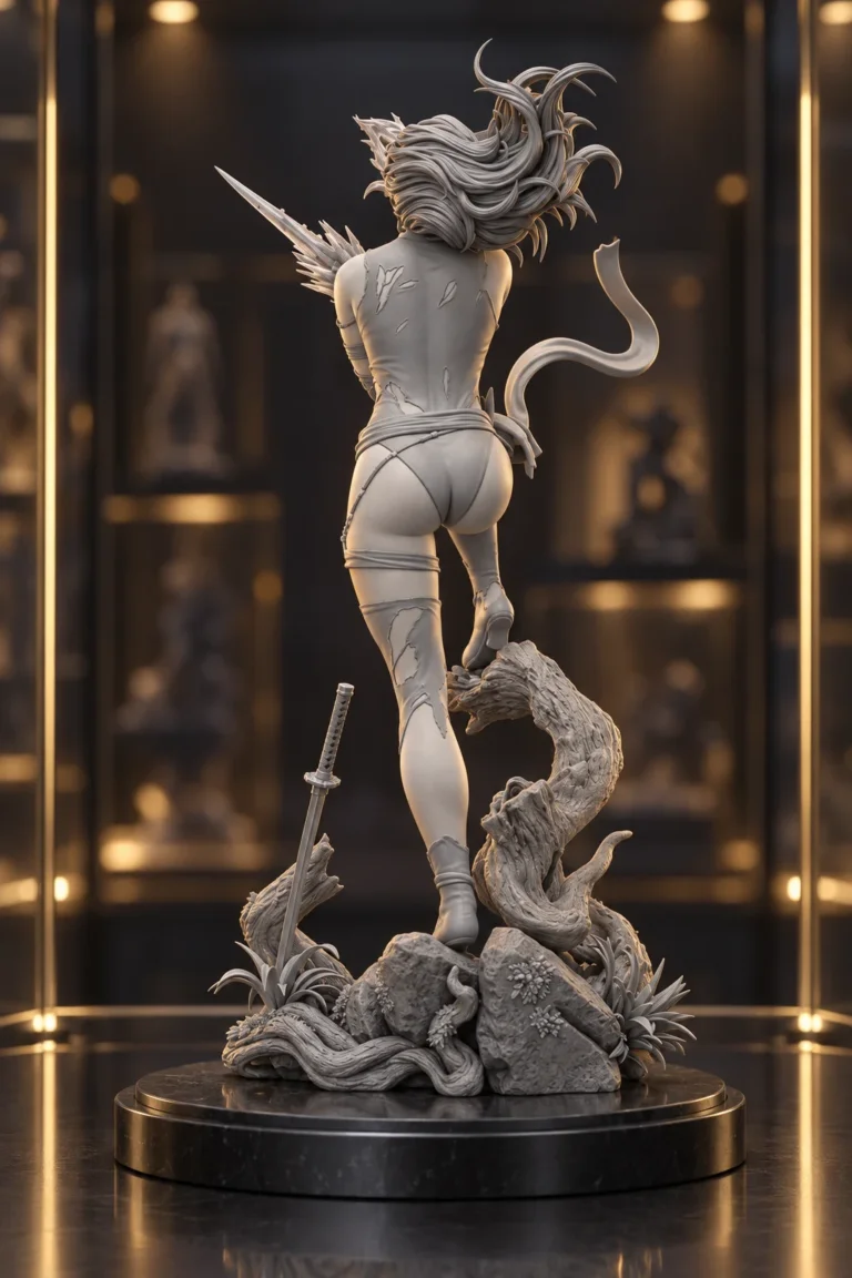Savage Land Psylocke STL resin showcase