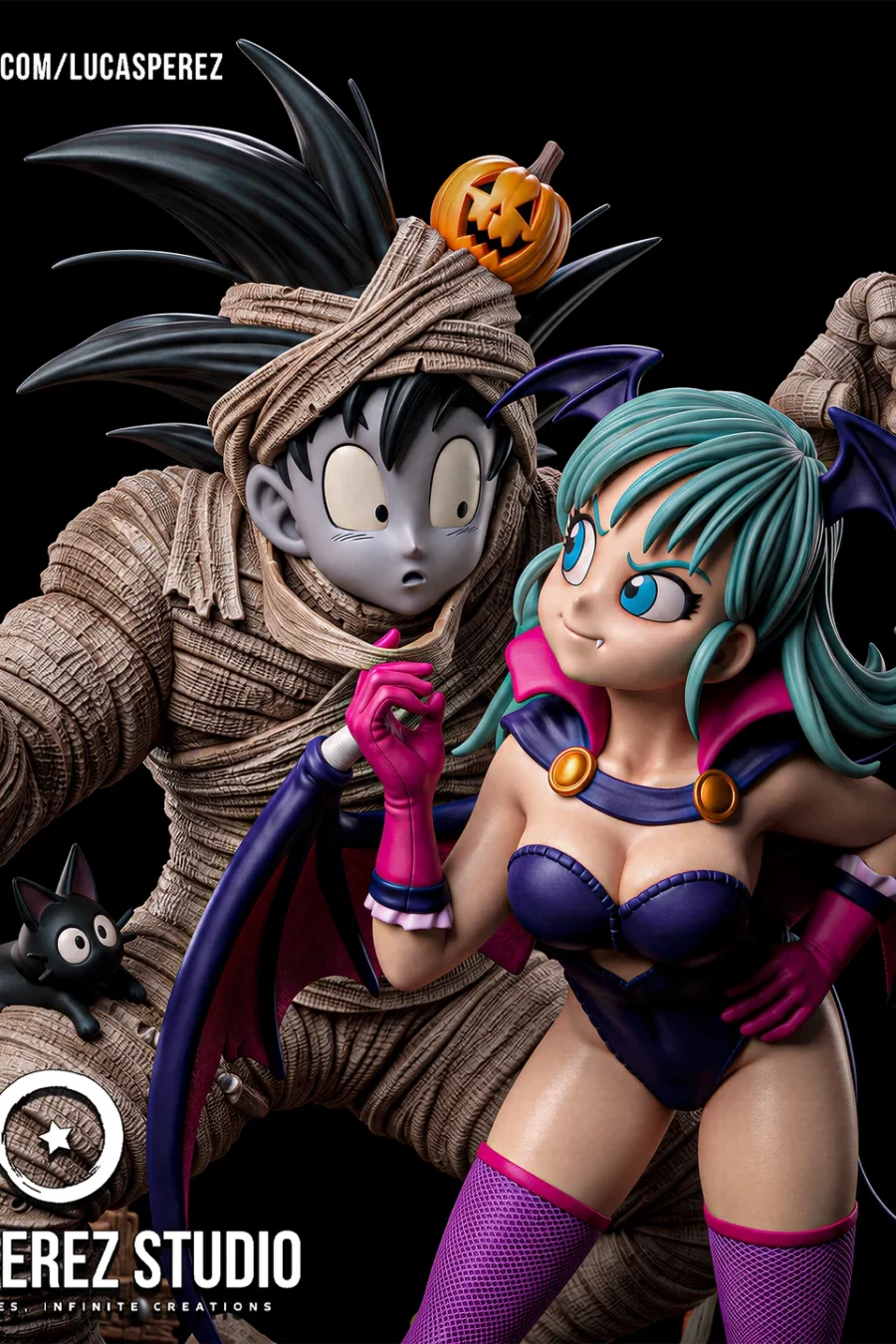 Goku and Bulma Halloween Diorama STL – Dragon Ball
