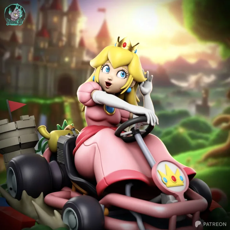 Princess Peach (Kart Version) STL