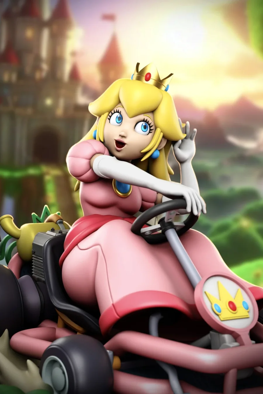Princess Peach (Kart Version) STL