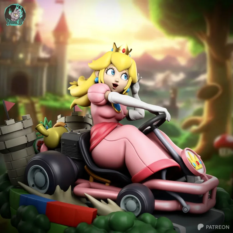 Princess Peach (Kart Version) STL