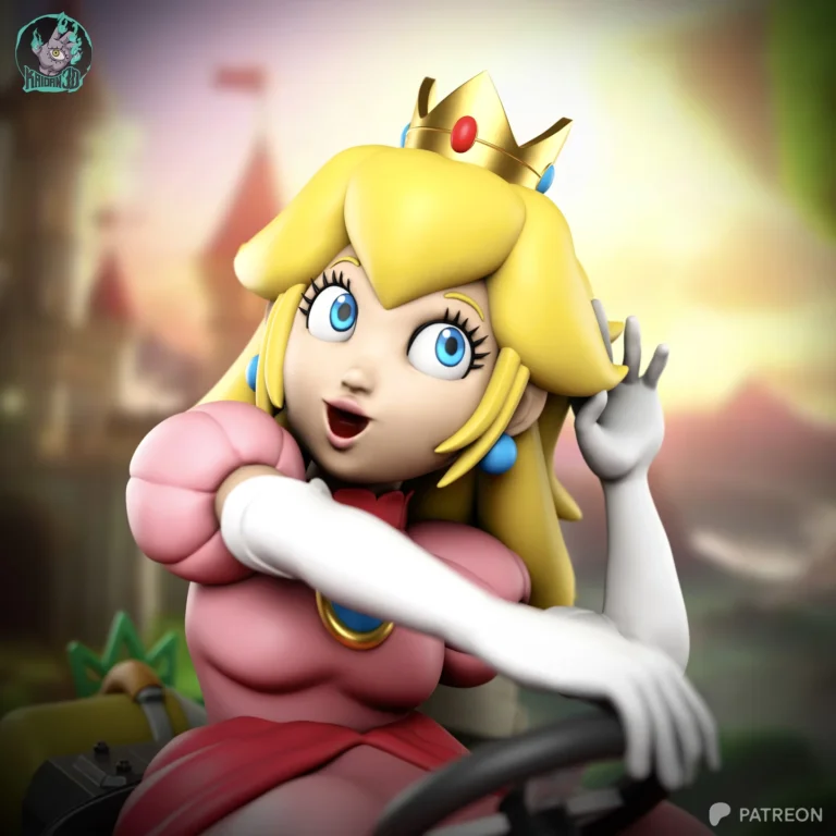 Princess Peach (Kart Version) STL