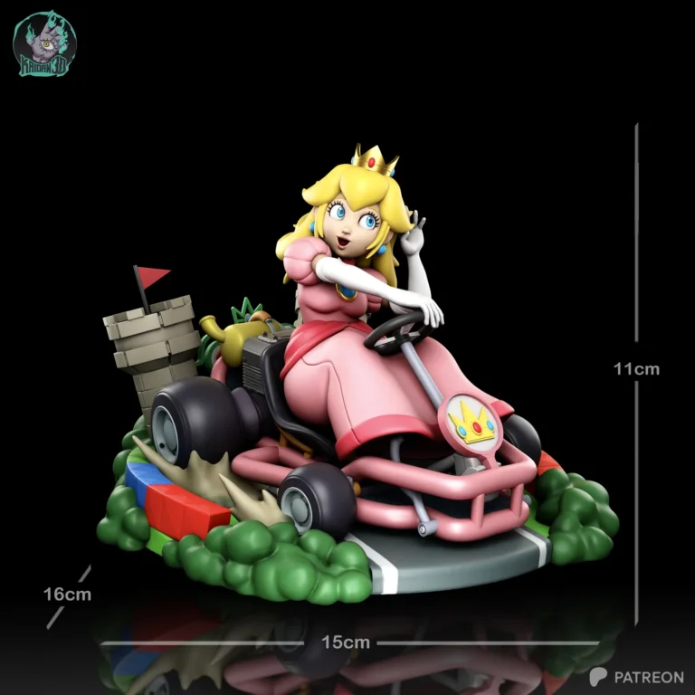 Princess Peach (Kart Version) STL