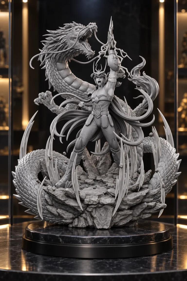 Dragon Shiryu STL resin showcase